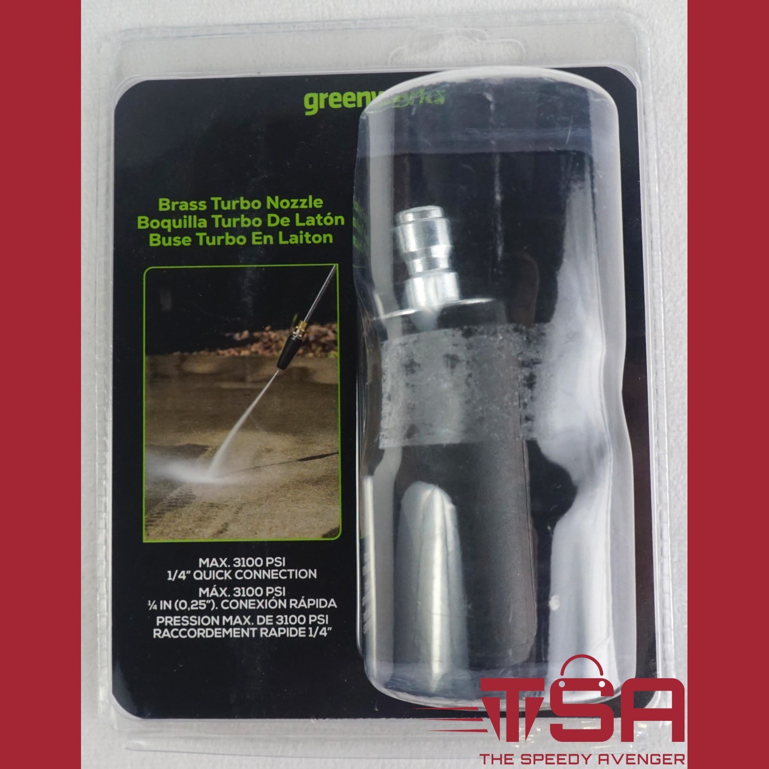 Greenworks Pressure Washer Turbo Nozzle Spray Tip 3100 PSI Max for SoftWash