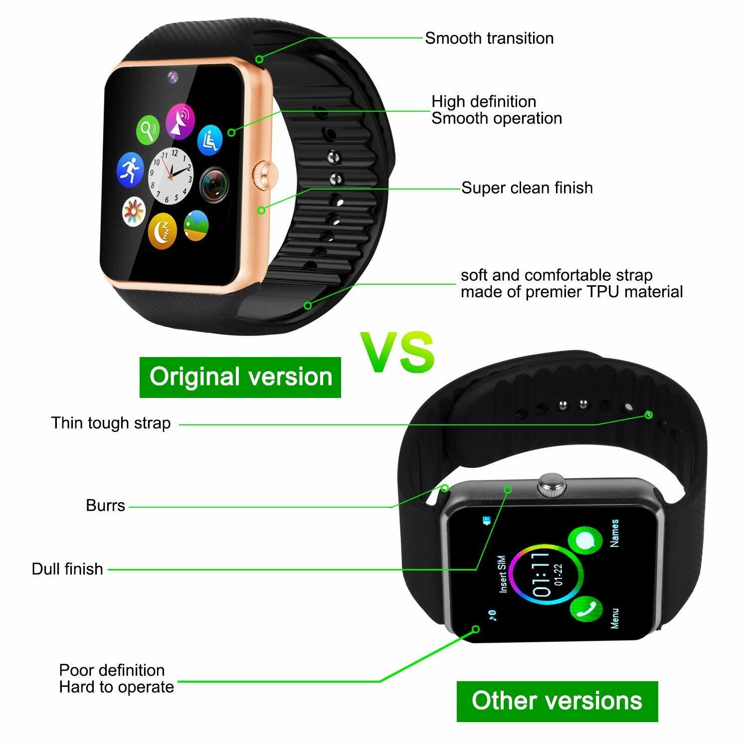 Smart Watch SIM Kids Women Man Wrist Phone Camera For Android Samsung iPhone iOS | eBay