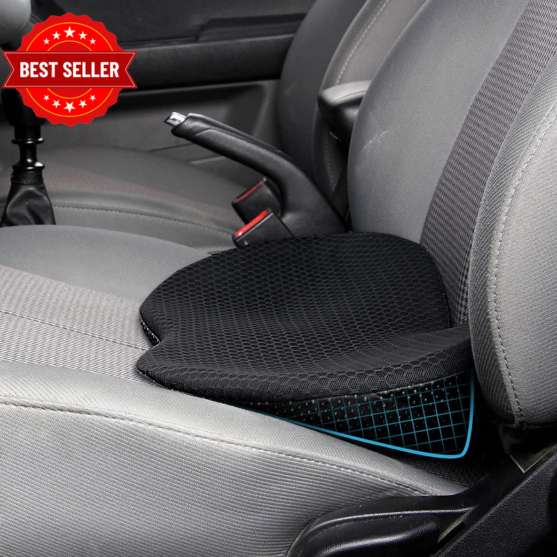 Livtribe Memory Foam Car Seat Cushion Driver Pad Sciatica Back Support Black