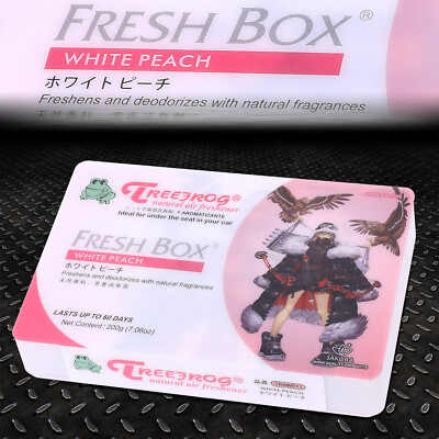 [Аромат белого персика] Освежитель воздуха Treefrog Fresh Box Anime Edition для авто/помещений, 200 г