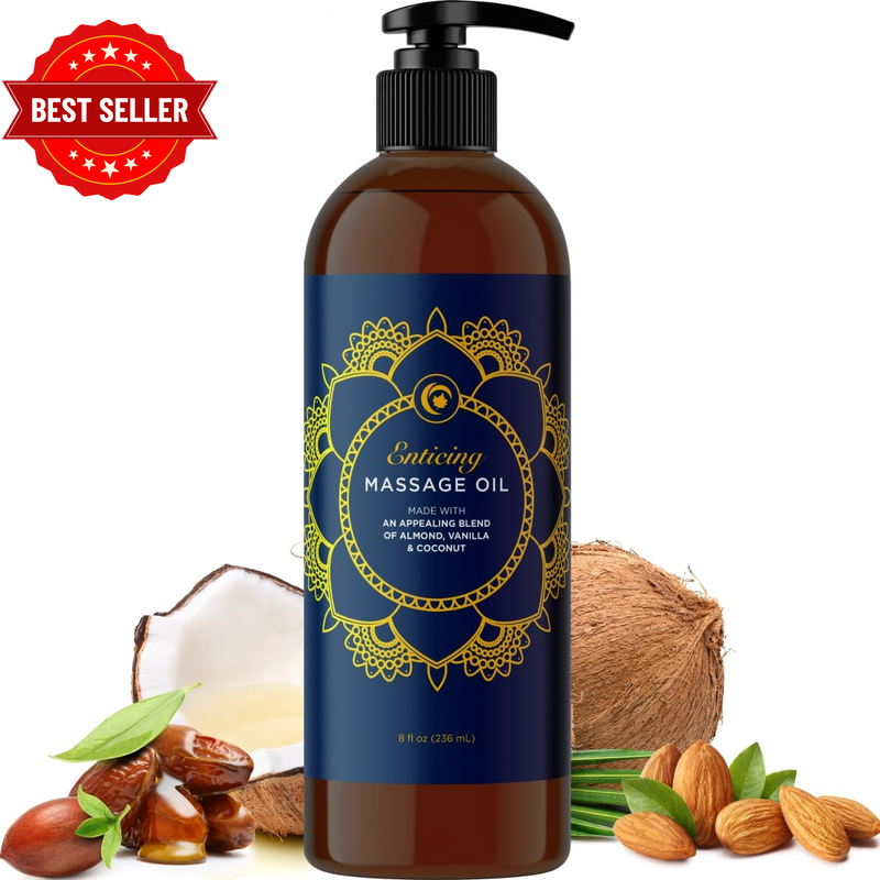 Luxurious Vanilla Massage Oil for Couples - Easy Glide Non Greasy Sweet Vanilla