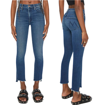 MOTHER The Insider Crop Step Fray Jeans Sake To Me Size 33 NEW