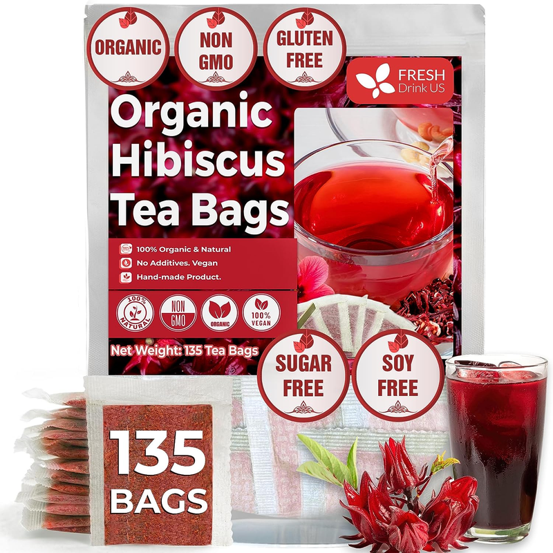 Bags, Pure, Organic, Non-gmo, Made Of 100% Hibiscus Flo