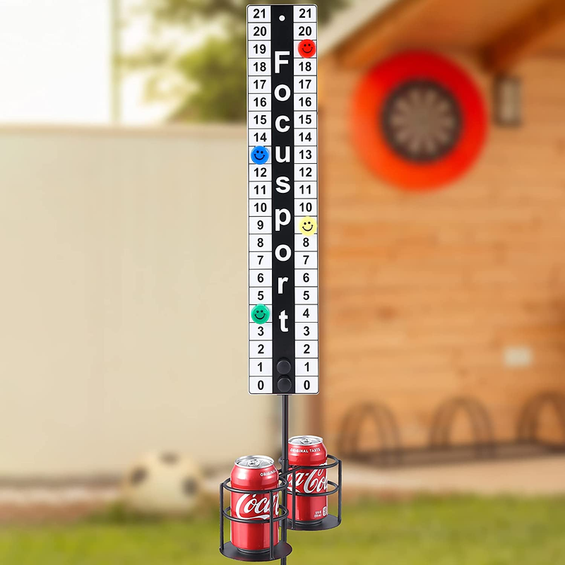 Scoreboard With Drink Holder, Metal Magnetic Score Keeper With Drinkhol