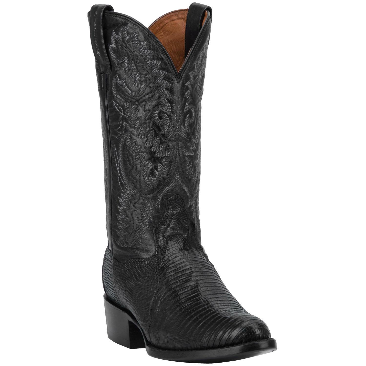 Pre-owned Dan Post Men's  Winston Lizard Boots Handcrafted Dp3050r In Black