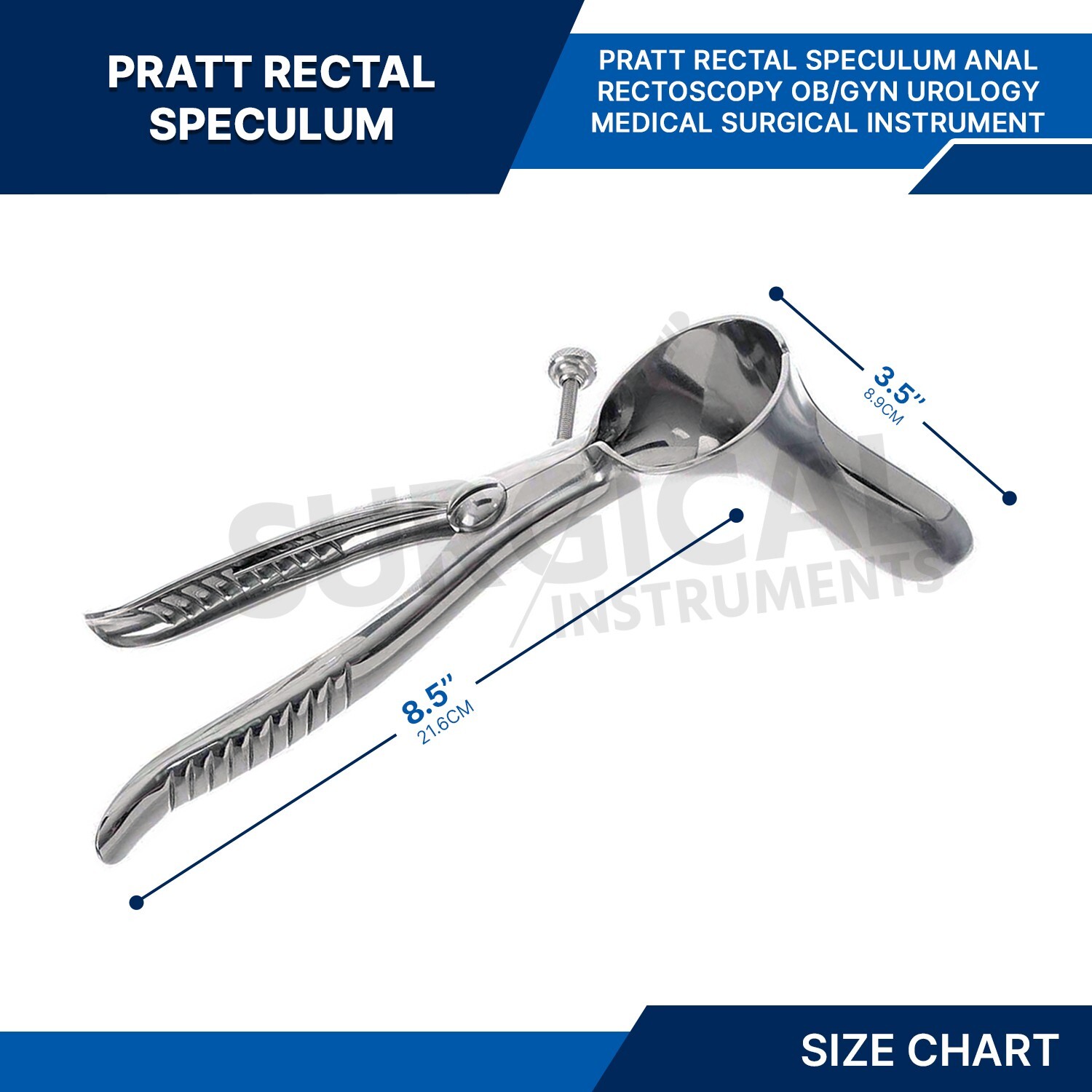 Pratt Rectal Speculum OB/GYN UroIogy Surgical Medical Anal Instruments