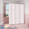 GCIREC Valentine's Day Shower Curtain, Weighted Bottom Romantic Love Theme Pink Little Heart Farmhouse Girly Fabric Bathroom Curtain Home Decor Waterproof Washable with 12 Hooks,72