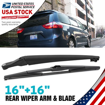 Waterproof  16''+16'' Super Clean Windshield Rear Wiper Blades Set OEM#replace