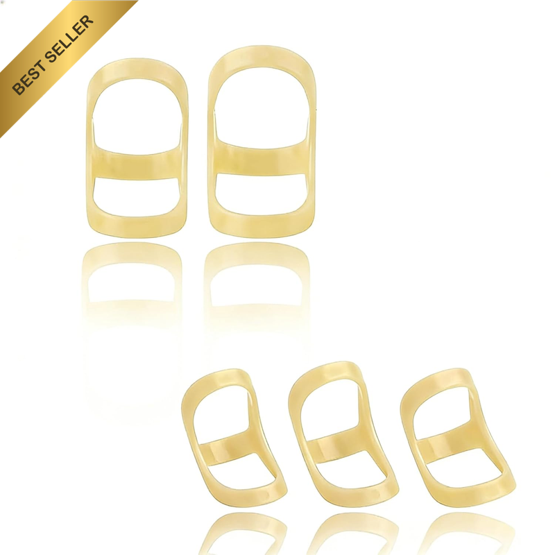 Oval Finger Splint Set, Adjustable Finger Support Straightener Brace for Trigger