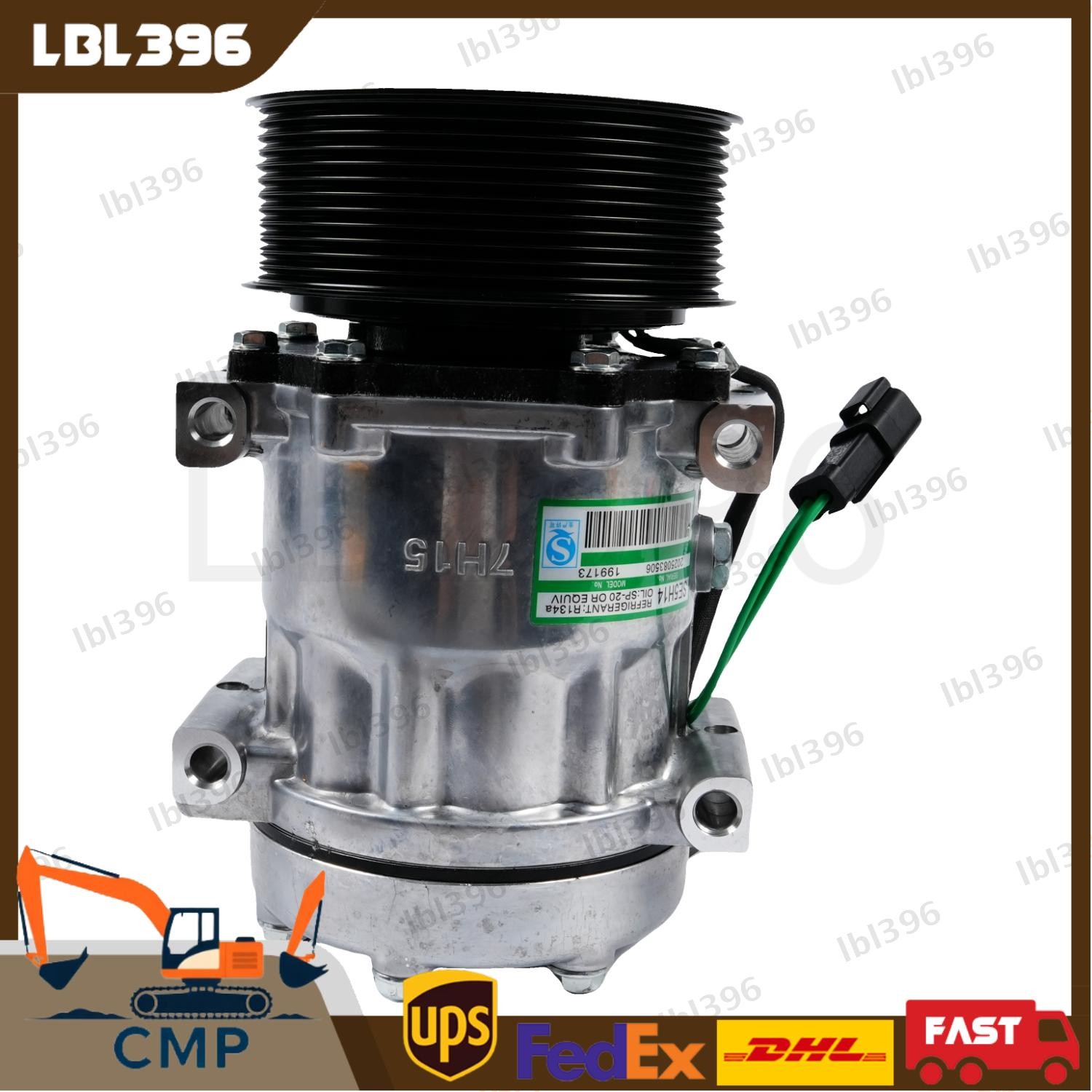 写真 AC Compressor 372-9295 for Caterpillar Excavator 320D 320E 323D2