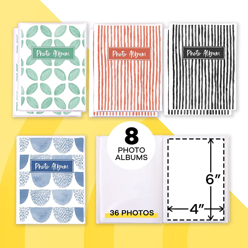 (Set of 8) 4X6 Photo Albums - Small Photo Album 4X6 - Mini Photo Album - Photo B