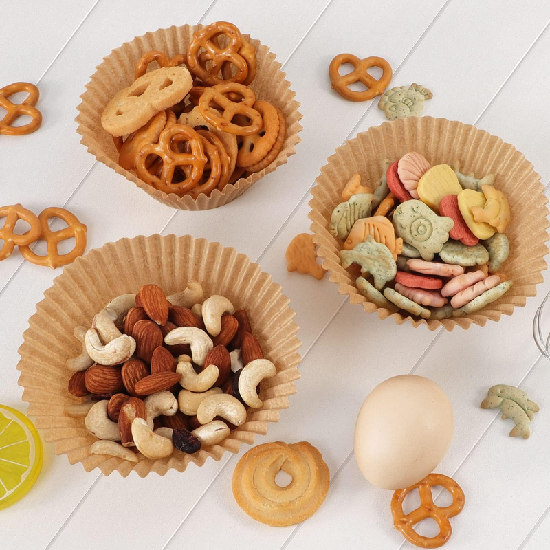 Jumbo Cupcake Liners Natural Muffin Baking Cups 300-Count, No Smell, Food Grade,