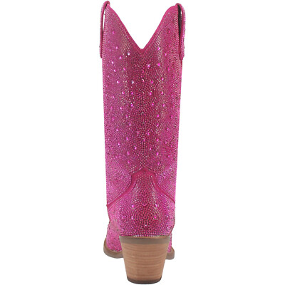 Pre-owned Dingo Womens Silver Dollar Fuchsia Leather Fashion Boots