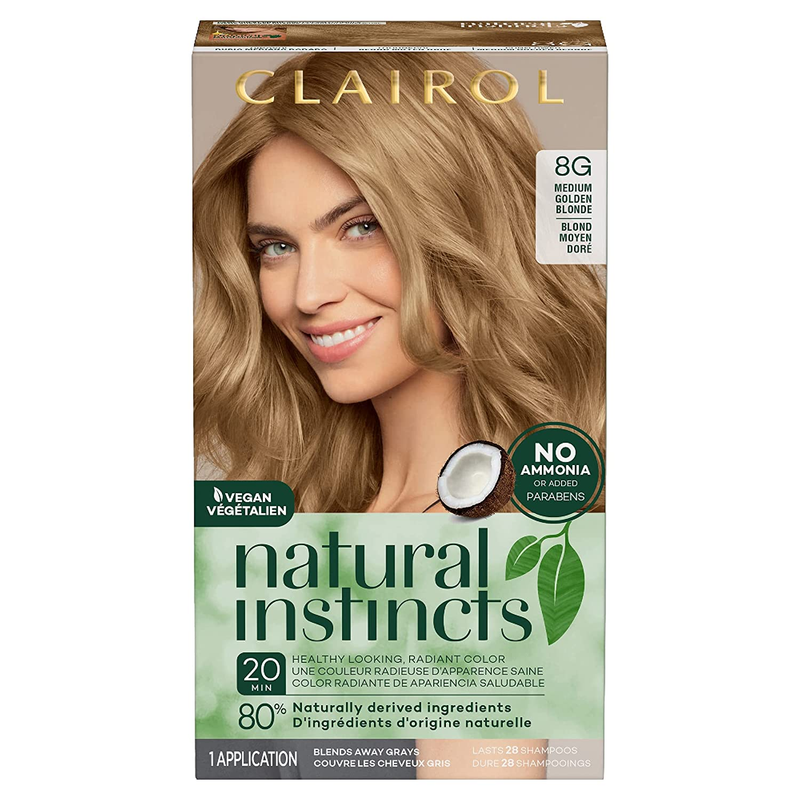 Clairol Natural Instincts Demi-Permanent Hair Dye, 4 Dark Brown Hair Color, Pack