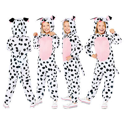 Childs Dalmatian Fancy Dress Dog Costume Animal World Book Day Girls Boys Kids