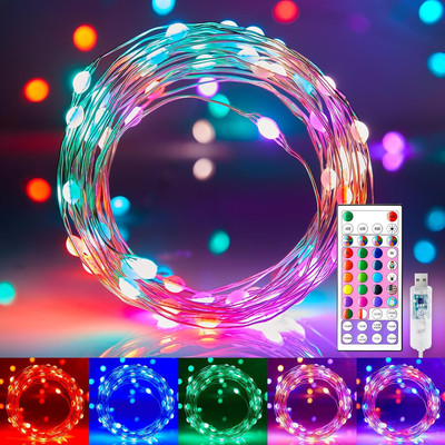 Fairy Lights Color Changing - 22 Colors 66 FT 200 LED String Lights with Remote,