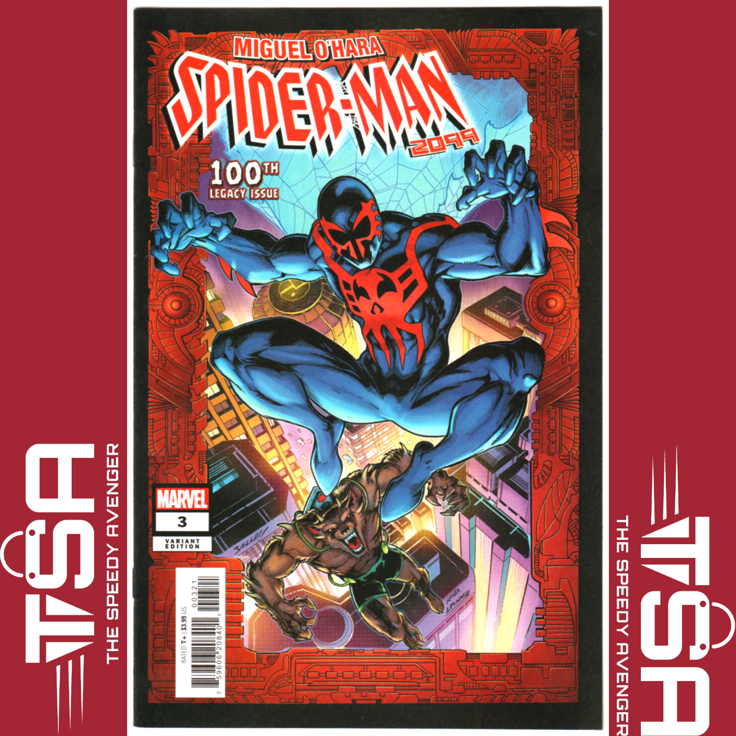 MIGUEL O'HARA SPIDER-MAN 2099 #3 (LGY 100) Mark Bagley Homage Variant 2024 Key
