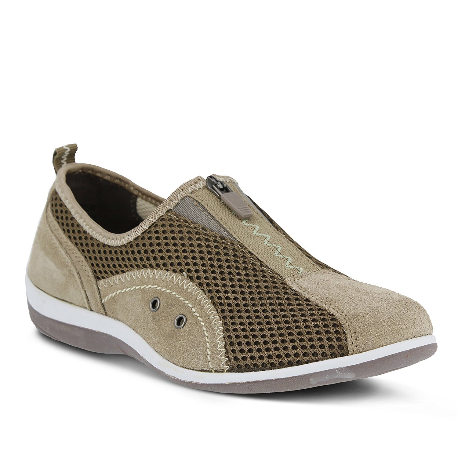 

Spring Step RACER Женские серо-коричневые повседневные комфортные туфли с молнией спереди, Taupe