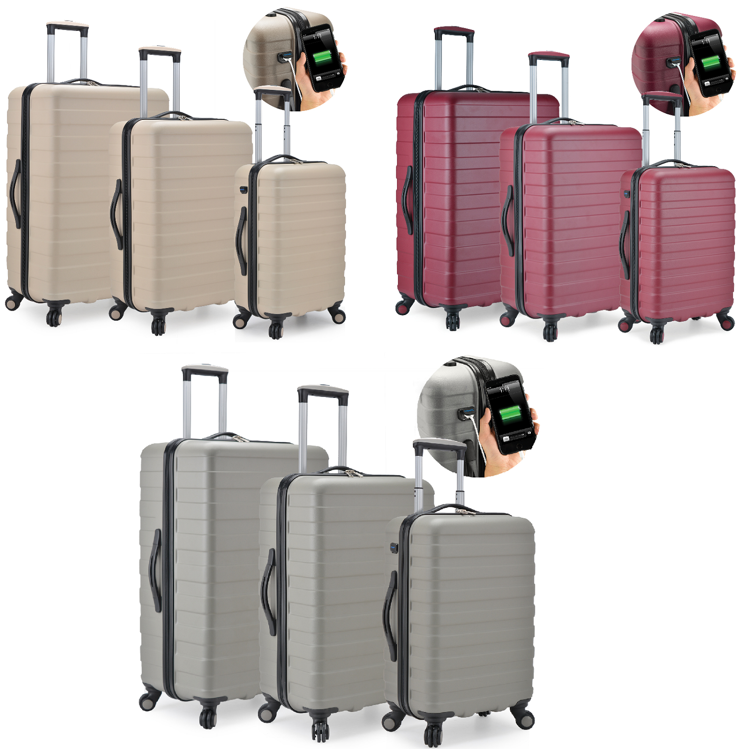 us traveler bondi spinner luggage set