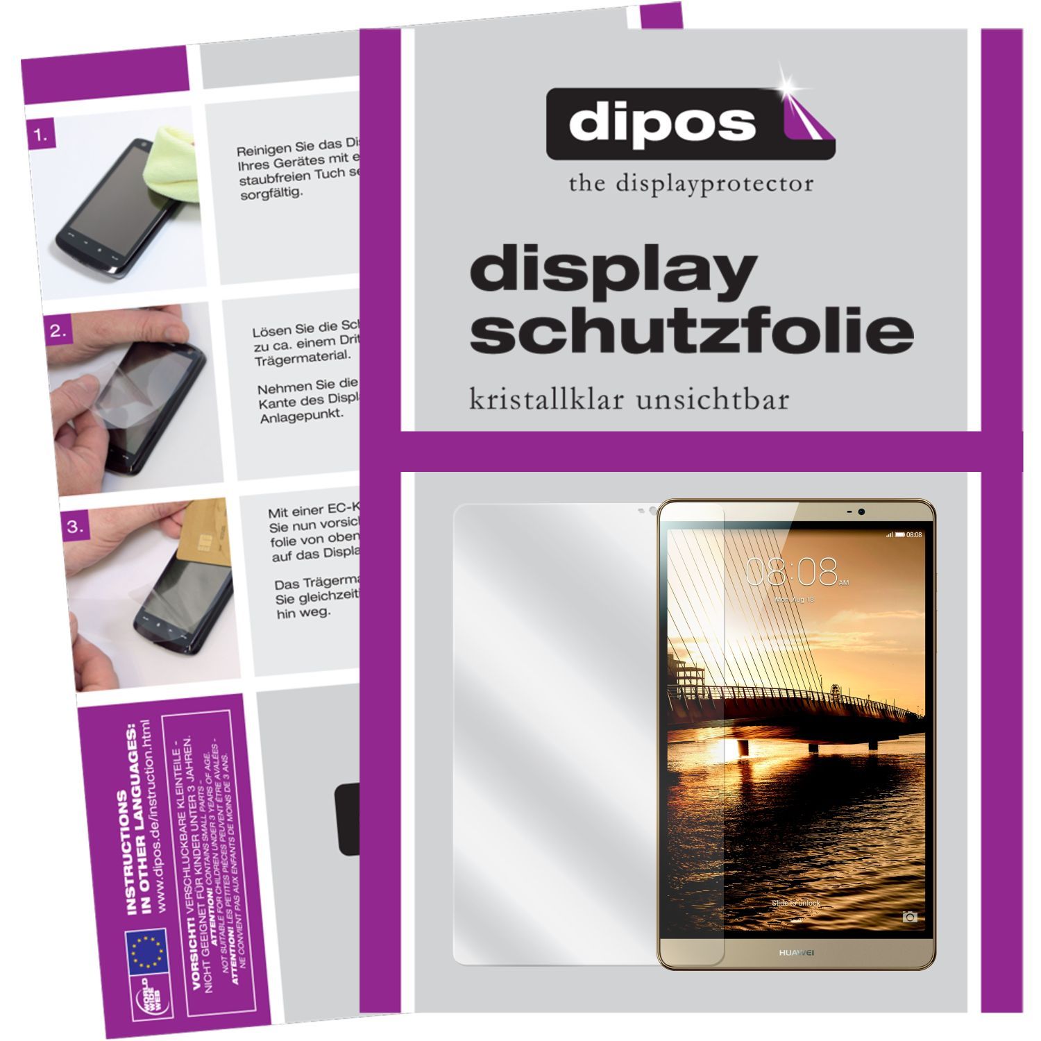 X-Dision HD Proteggi Schermo Compatibile con Huawei Mediapad M2 10.0, 0,26mm HD Screen Protector, 9H Protezione in Vetro Temperato, Anti-graffio, più Protezione e Facile Installazione