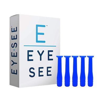 EyeSee Hard Contact Lens Remover RGP Solid Plunger, Blue, 5ct