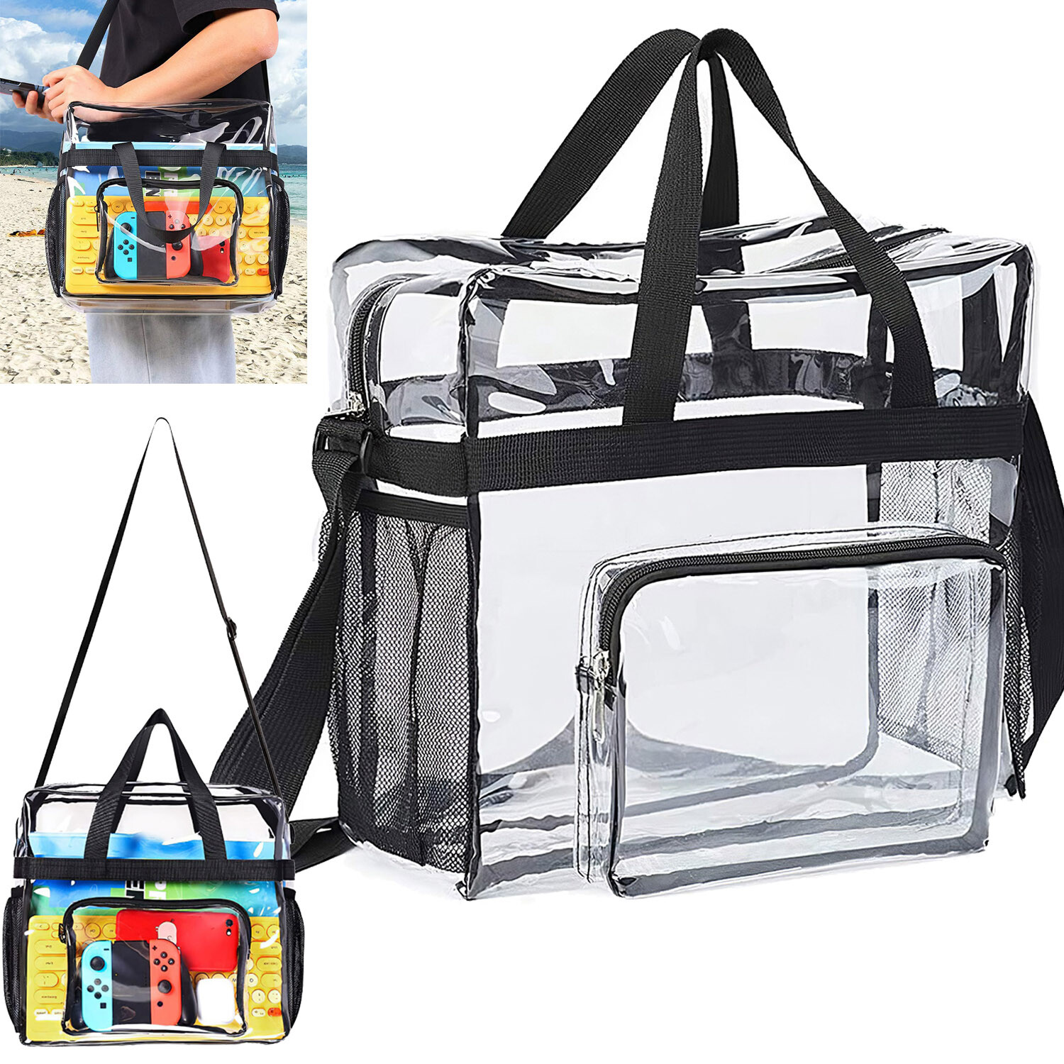 Clear Shoulder Crossbody Bag Stadium Approved See Through