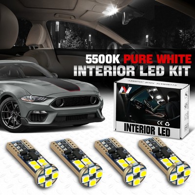 [4шт]Для 11-22 Mustang Белый Canbus Внутренняя светодиодная карта Грузового бардачка с лампочкой