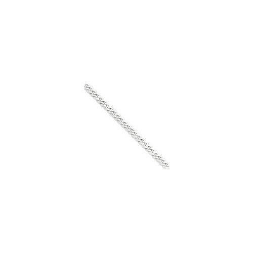 Pre-owned Accessories & Jewelry 14k White Gold 7.25mm Solid Flat Beveled Curb Chain W/ Lobster Clasp 18" - 24"