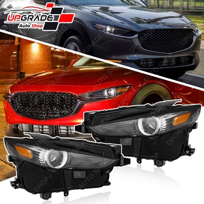 Fits 2020-2023 Mazda CX-30 Full LED W/O AFS Projector Headlights Assembly Pair