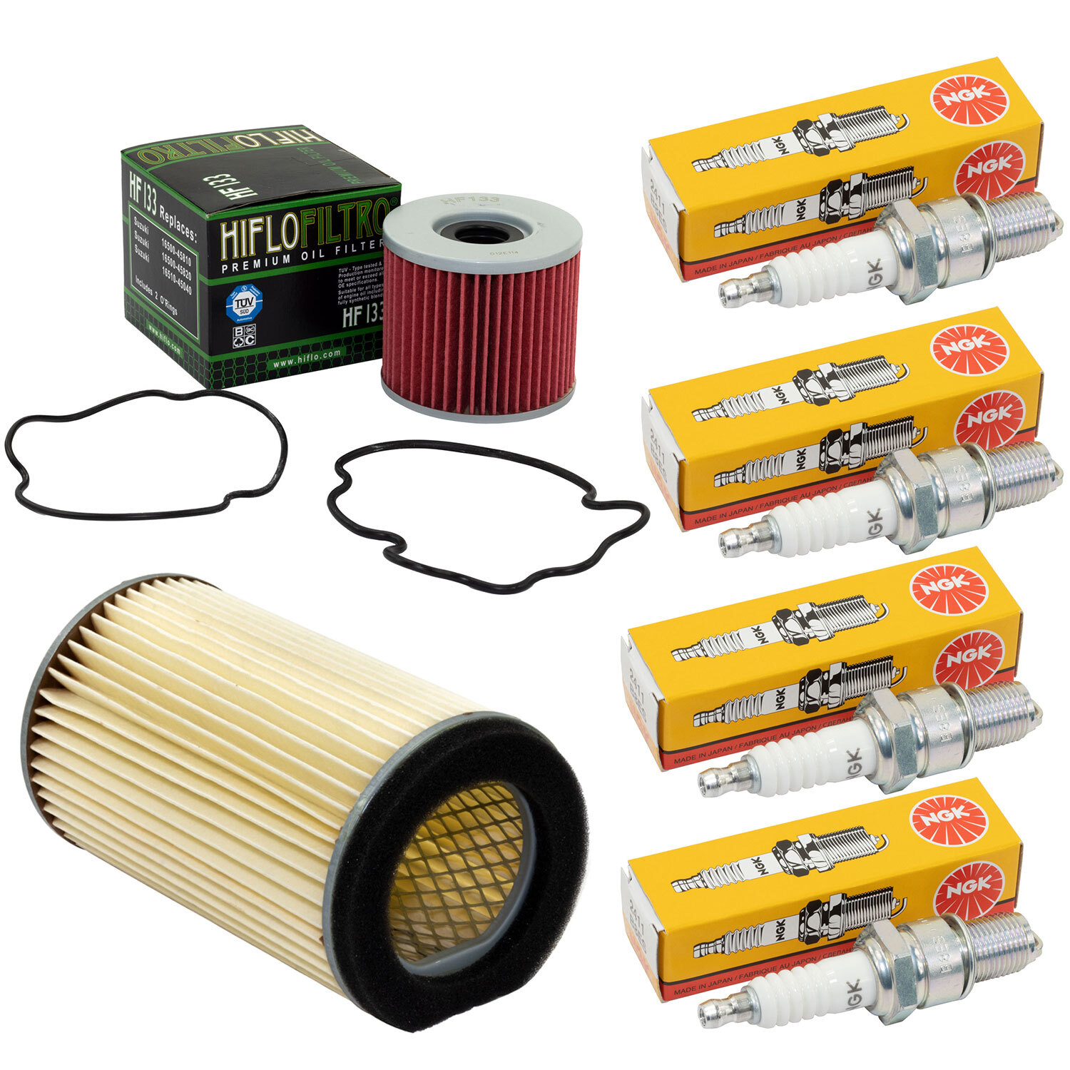 Set für Suzuki GS 1000 E H L S 1978-1980 Wartung Luftfilter Ölfilter Zündkerzen