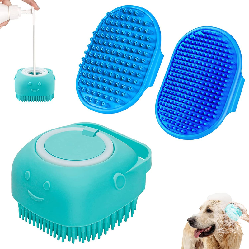 Dog Bath Brush Set | Shampoo Brush & Scrubber | Bath Massage Tool