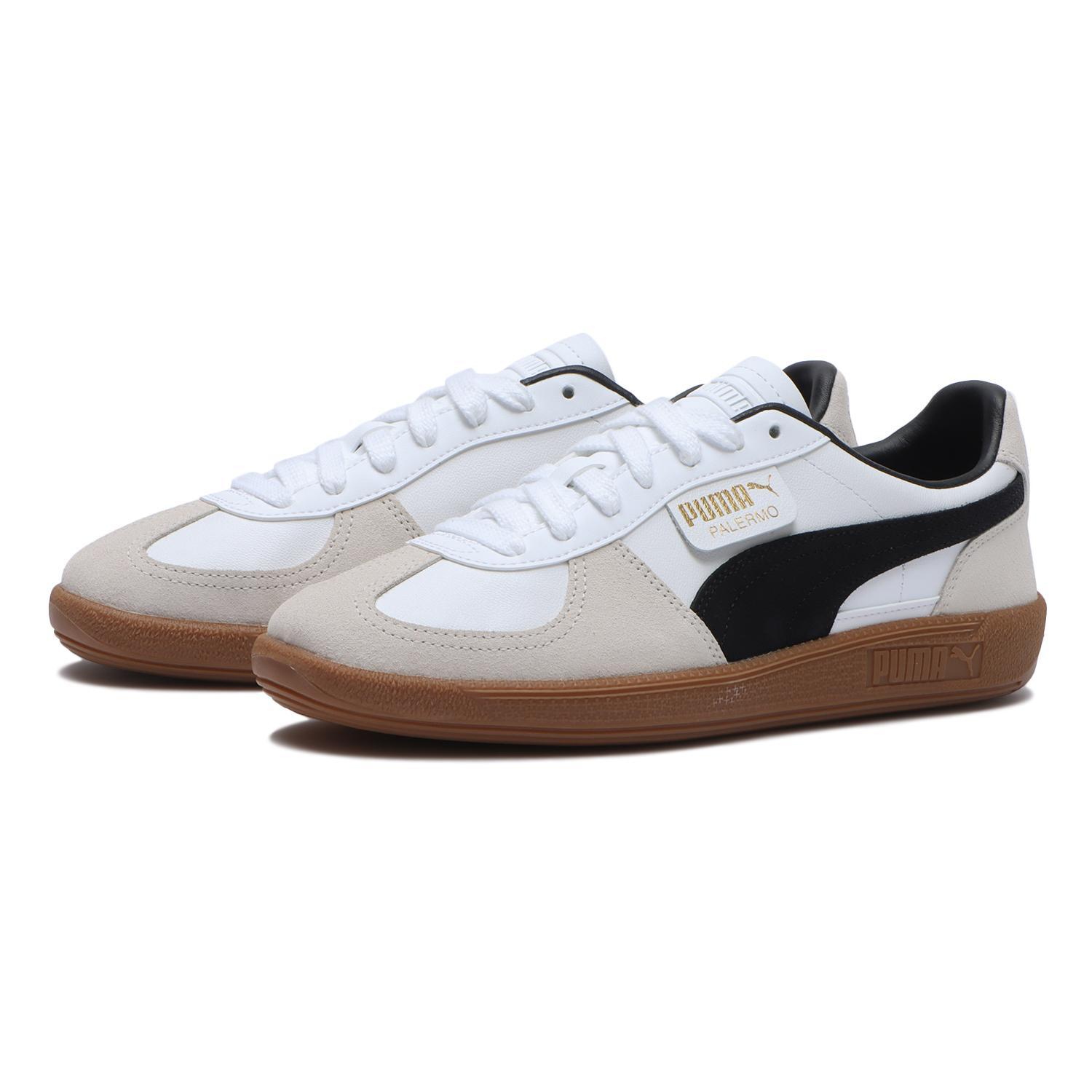 ★PUMA★ Palermo Lth White Grey Gum 39646401 396464-01 Puma Palermo Leather Puma White Vapor Gray Gum