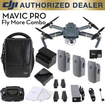 DJI Mavic Pro Fly More Combo  12MP 4K Stabilized Camera Active Track GPS