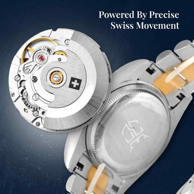 Pre-owned River Eon 1962 Made White Zirconia From Swarovski Watch For Steel Ear Fork Gifts In Silver