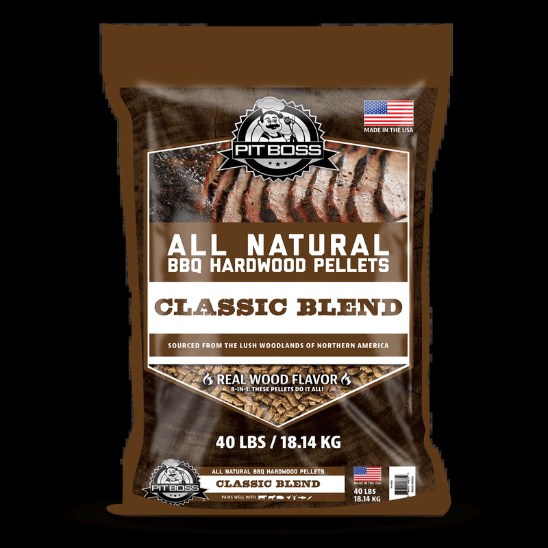 100% All-Natural Hardwood Classic Blend BBQ Grilling Pellets, 40 Pound