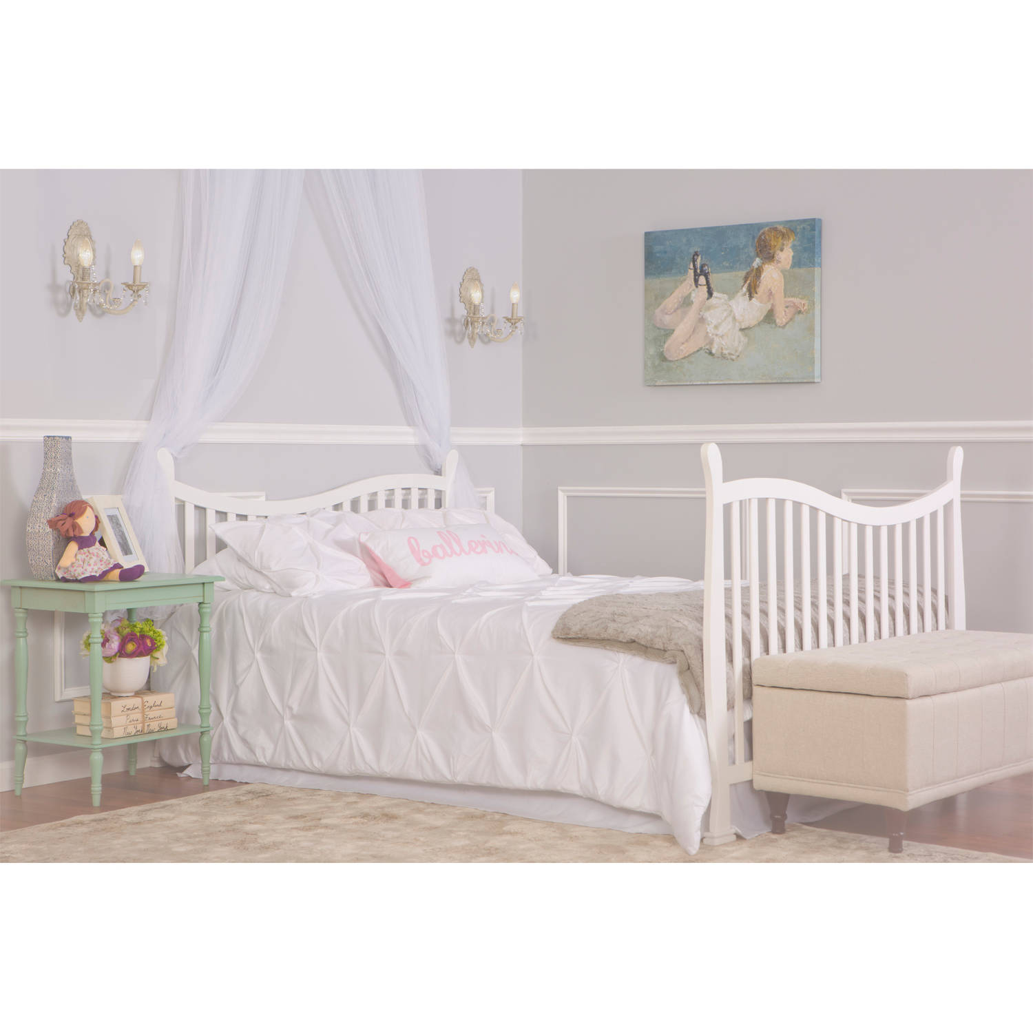 Baby Crib Bed Dream On Me Violet 7 In 1 Convertible Life Style Home Nursery