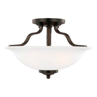 Emmons 2-Light Semi-Flush Mount in Bronze