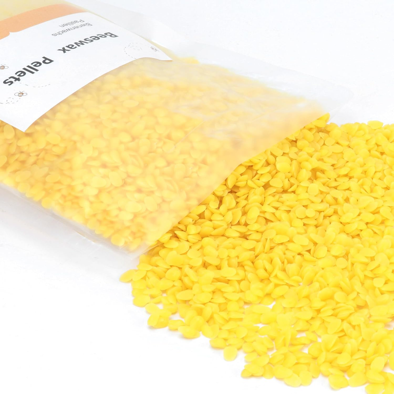 Organic Beeswax Pellets 453g (1lb) - Natural Chemical-Free Cosmetic Grade Yellow