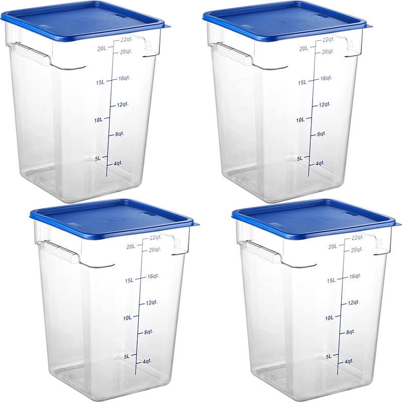 S With Blue Lids - Nsf Listed Commercial Grade In 2