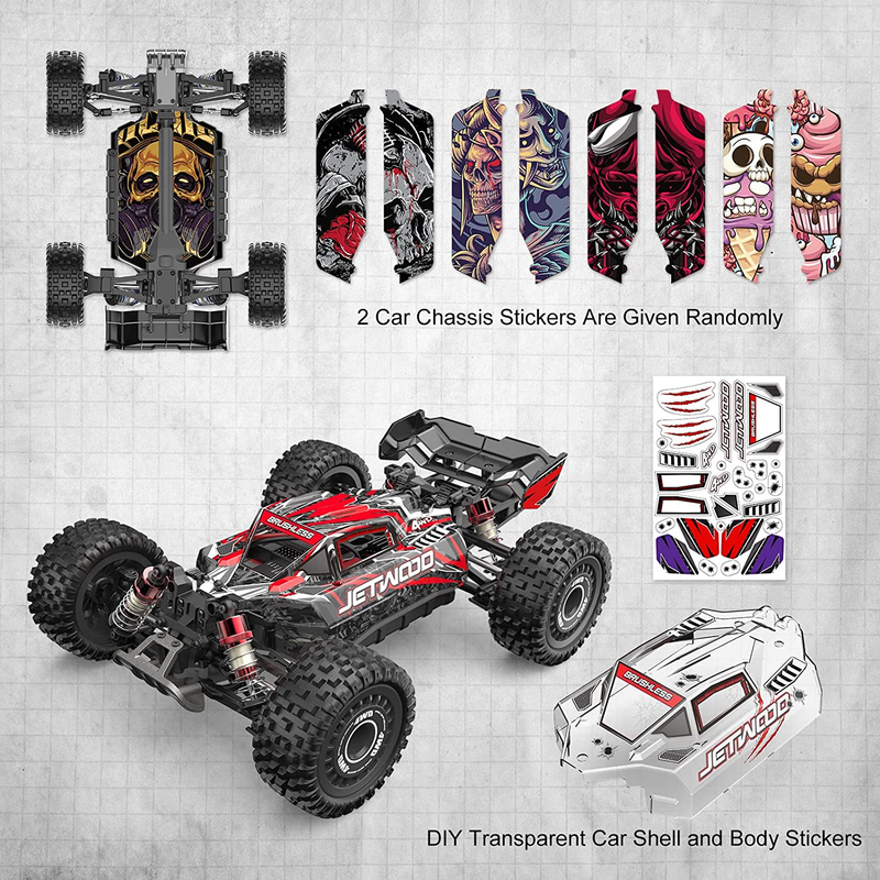 Jetwood 1:16 4WD Brushless Fast RC Cars for Adults, Max 42Mph Hobby Grade Electr