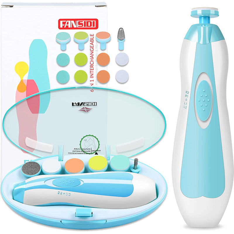 Baby Nail Trimmer, FANSIDI Electric Baby Nail File Safe Clippers with 10 Grindin