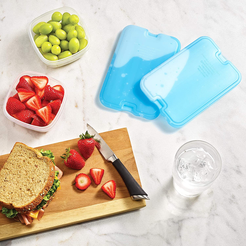 XL Cool Coolers Freezer Slim Ice Pack for Lunch Box 4 Set Xtra Large 4 Count NE