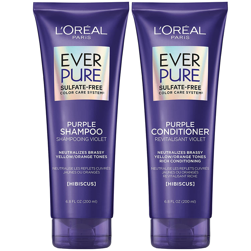 Sulfate Free Purple Shampoo and Conditioner Set for Blonde Hair Everpure 1 Kit