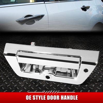 ДЛЯ 15-20 FORD F150 ХРОМИРОВАННАЯ РУЧКА ЗАДНЕЙ ДВЕРИ БАГАЖНИКА с ЗАМОЧНОЙ СКВАЖИНОЙ + ОТВЕРСТИЕ ДЛЯ КАМЕРЫ