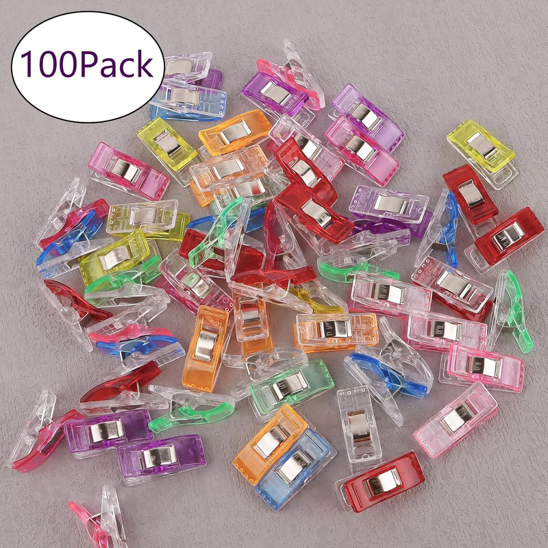 100 Pack Multipurpose Sewing Clips for Quilting and Crafts wit...