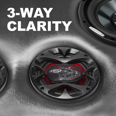 Car Speakers 3 Way Pair Audio Stereo Coaxial 6.5 Boss 6 5 3 4 300 Watt CH6530
