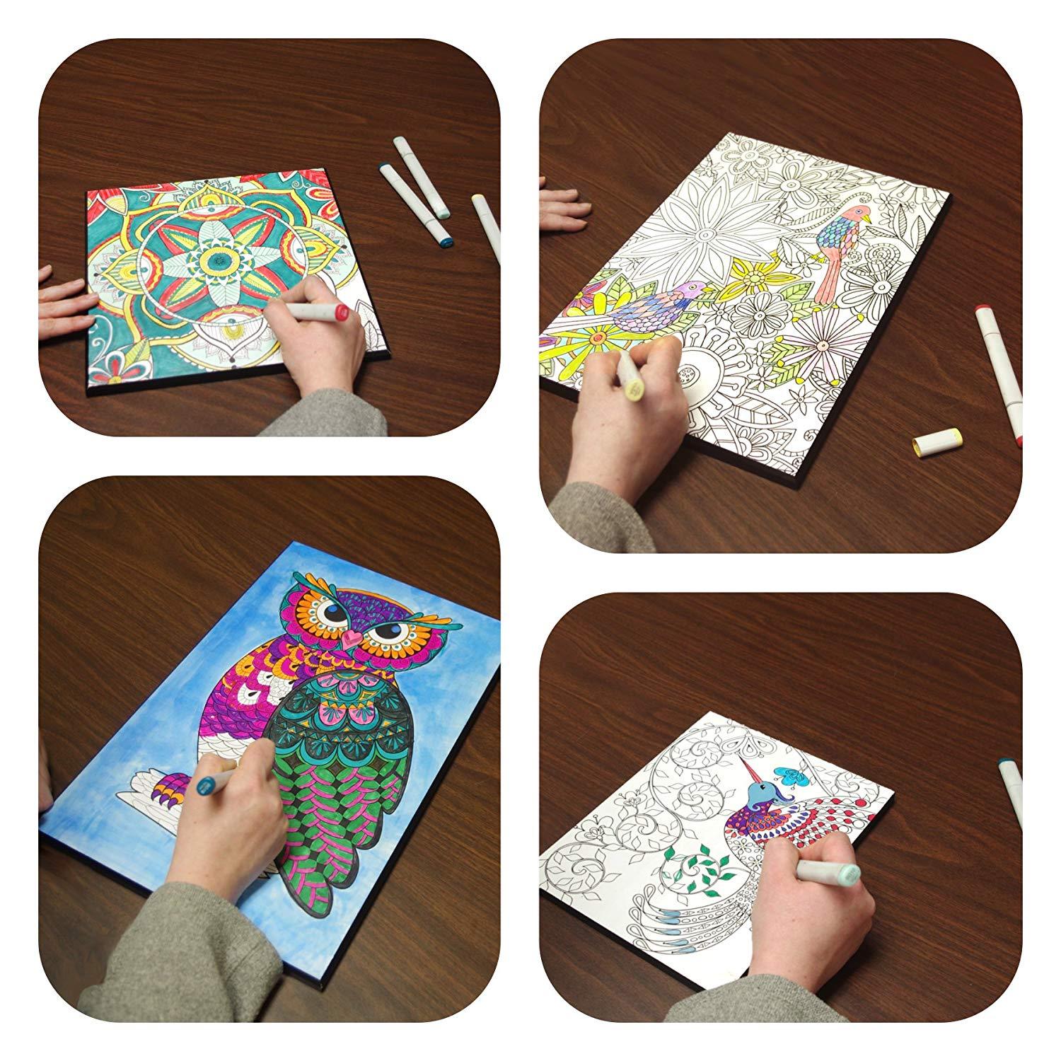 The Stupell Home Decor Collection Set New Goals & Dream New Dreams DIY Coloring