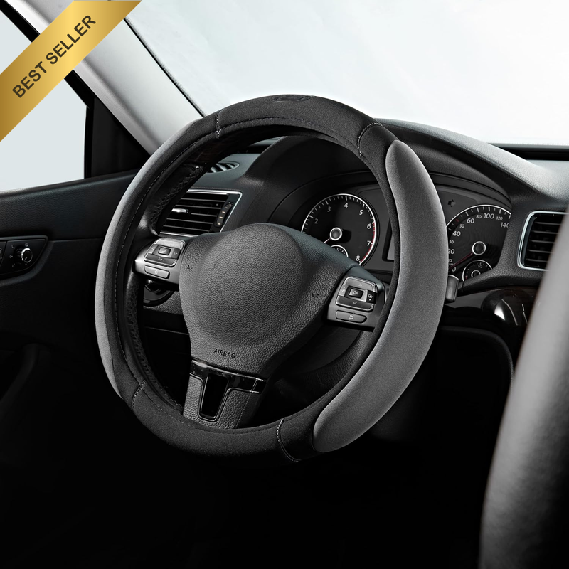 Steering Wheel Cover,14.5-15 Inch Universal Memory Foam Car Steering Wheel Cover