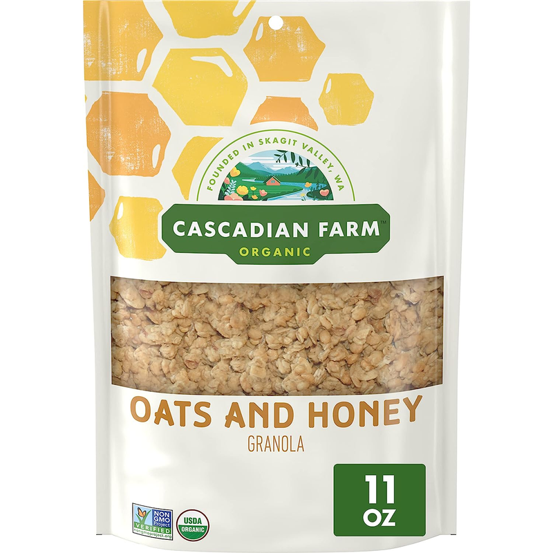 Organic Granola, Oats and Honey Cereal, Resealable Pouch, 11 Oz