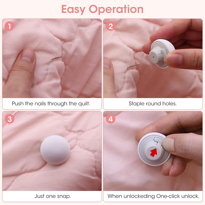 Duvet Clips,Non-Slip Quilt Fixator 16 Pcs, Duvet Pins Duvet Clips with One-Key U